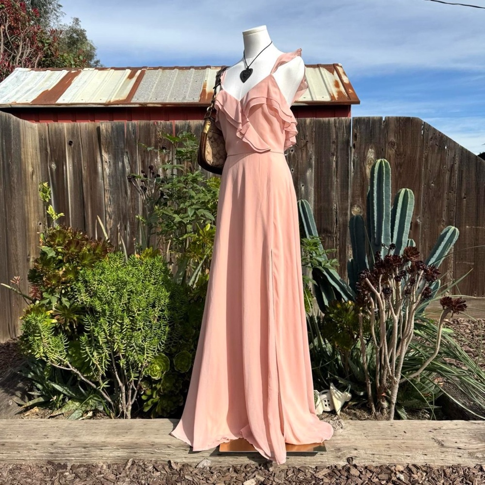 Lulus Pink Ruffle Maxi Dress - Picture 3 of 6